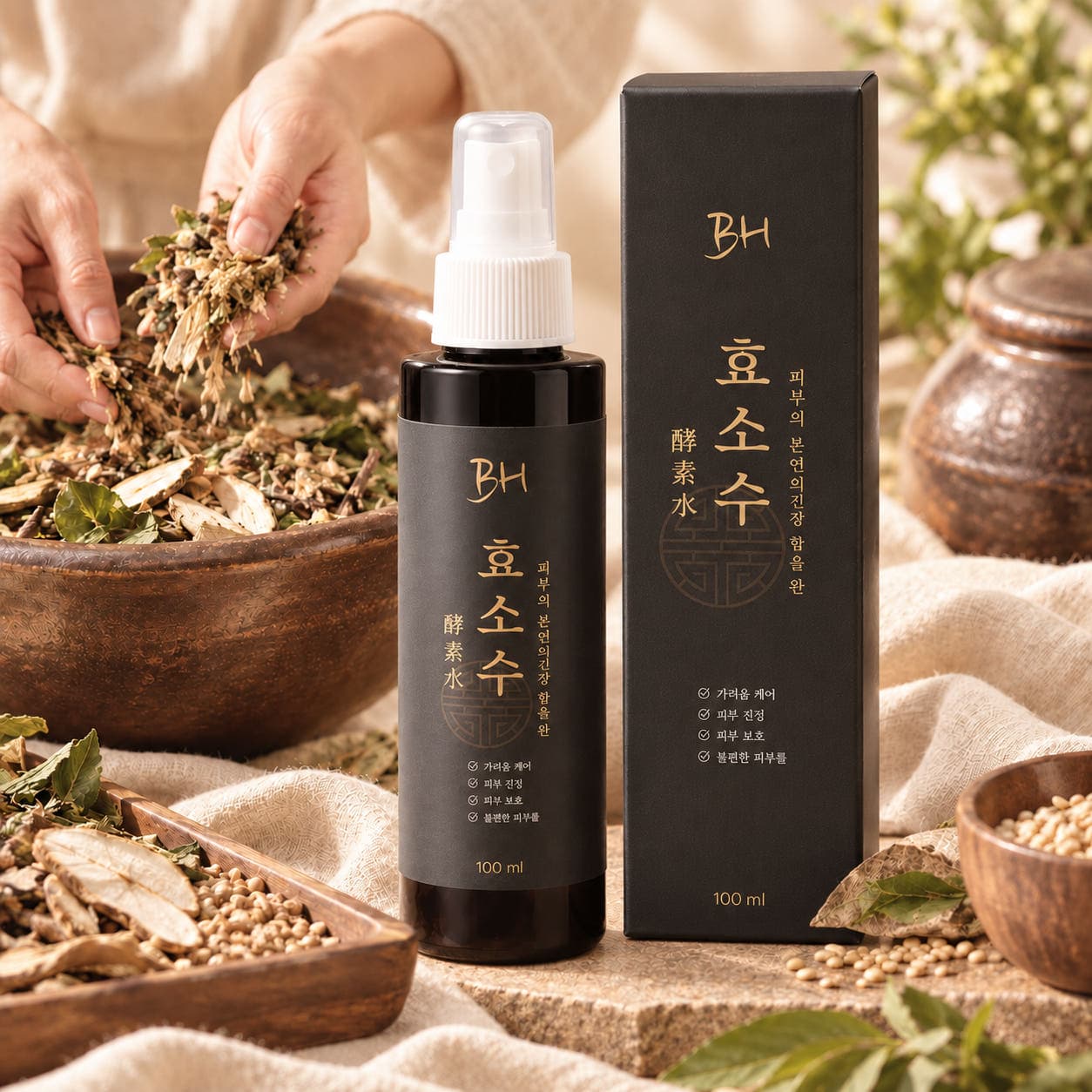 효소수 건조한 피부를 위한 수분 보습 미스트 100ml, 1개