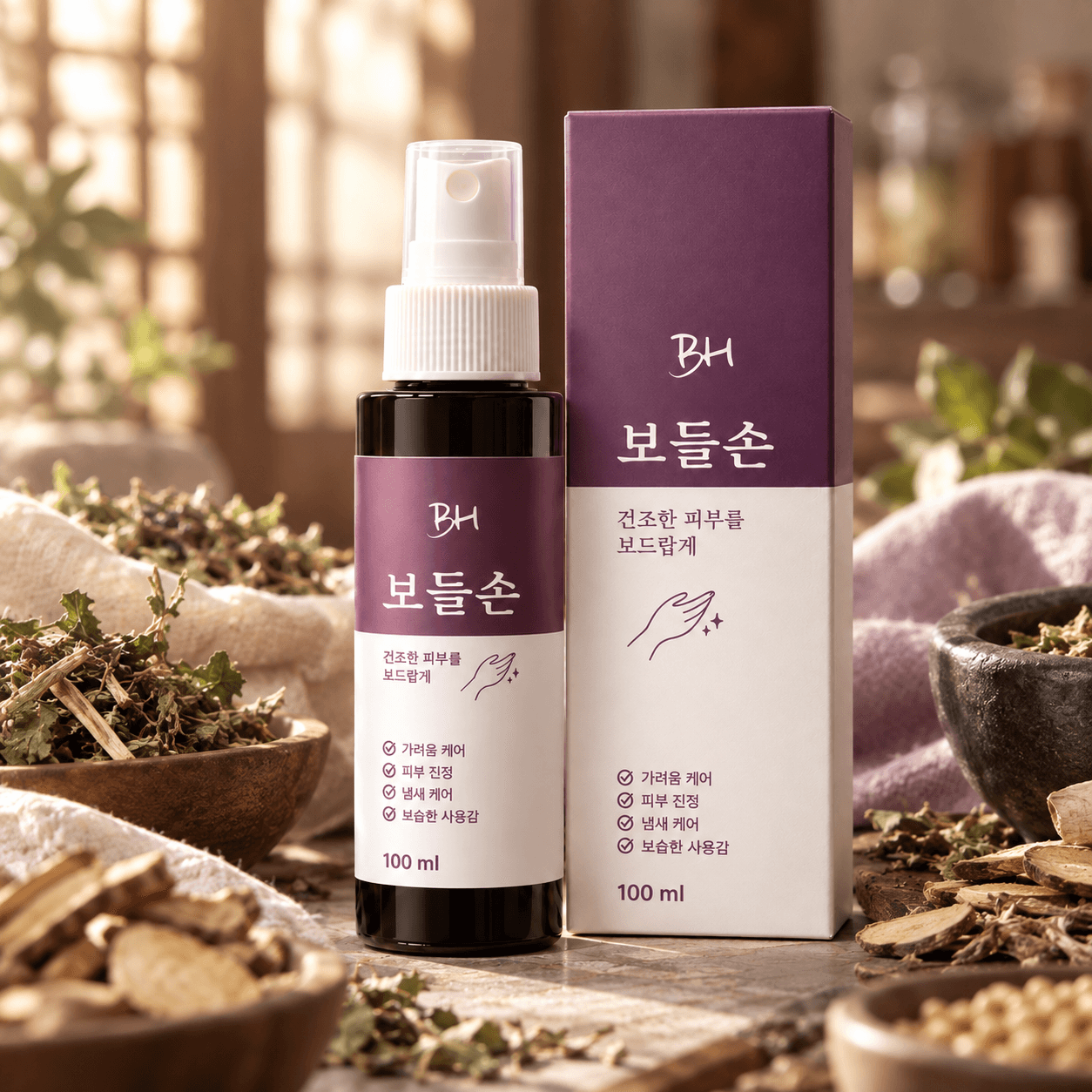 보들손 손바닥간지러움 손가락가려움 발바닥가려움 발효효소 보습 미스트 100ml, 1개