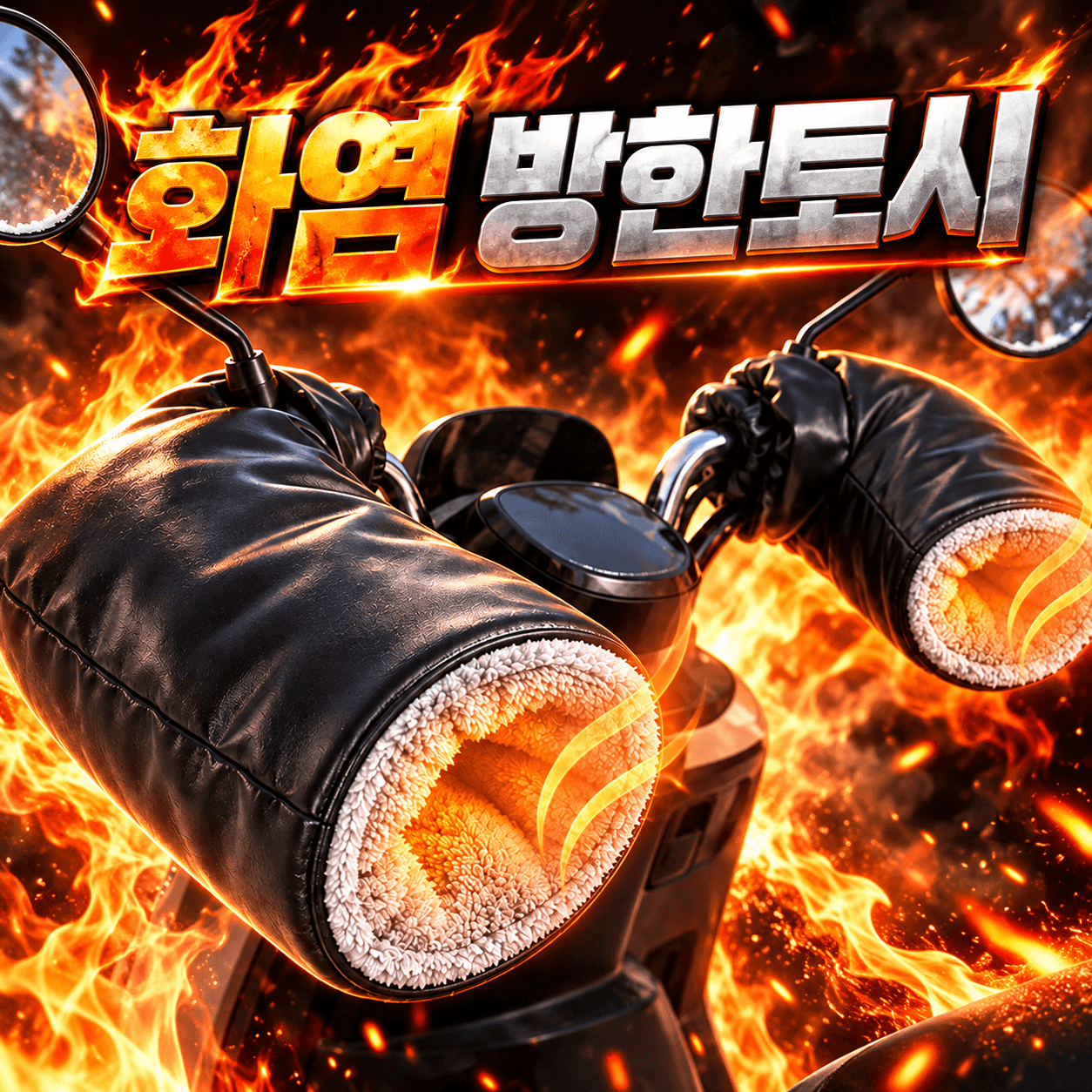 방한토시 오토바이 장갑 오토바이 핸들커버