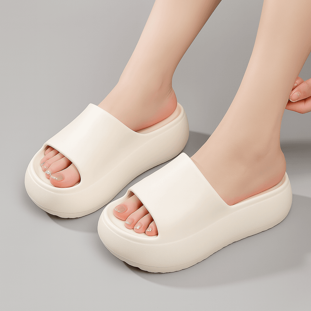솜솜스퀘어 발편한 5cm 키높이 여성용 통굽 슬리퍼