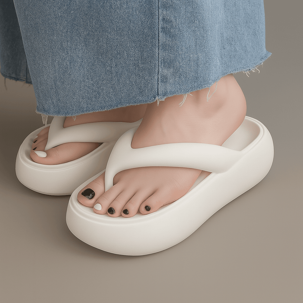 솜솜스퀘어 발편한 6cm 여성용 키높이 쪼리 슬리퍼