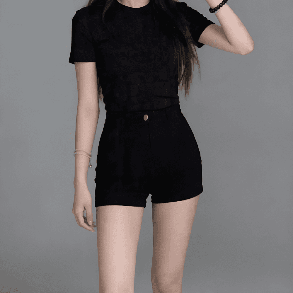 SERAFINA 여성용 하이웨스트 숏 반바지