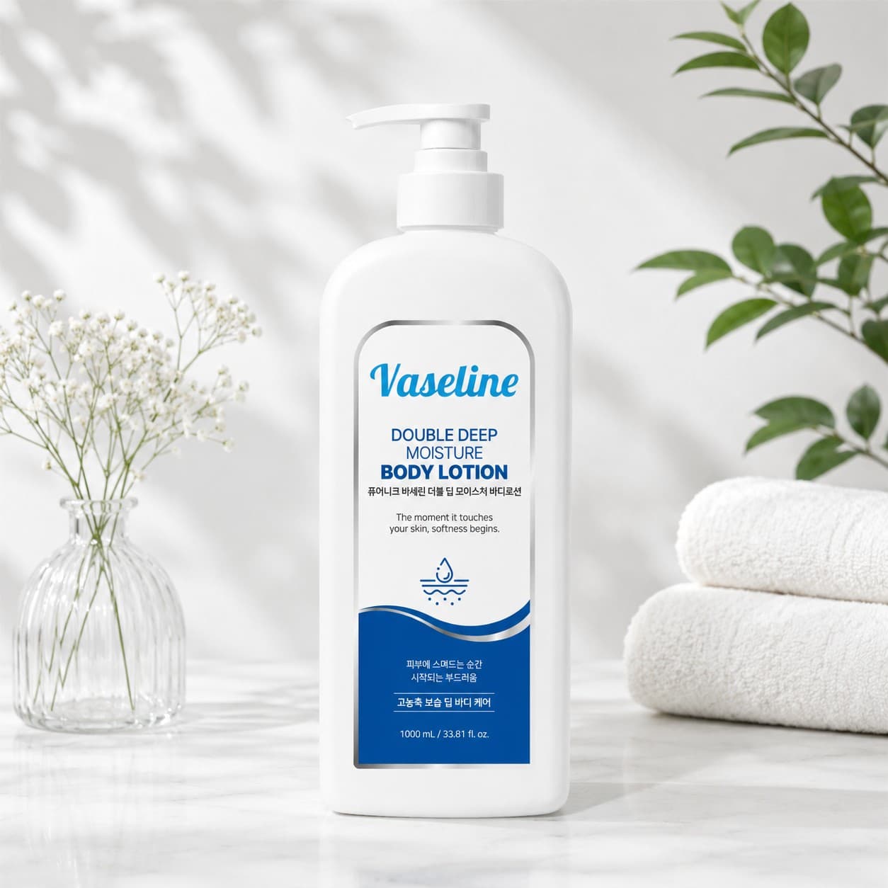 퓨어니크 바세린 더블 딥 모이스처 바디로션 1000ml