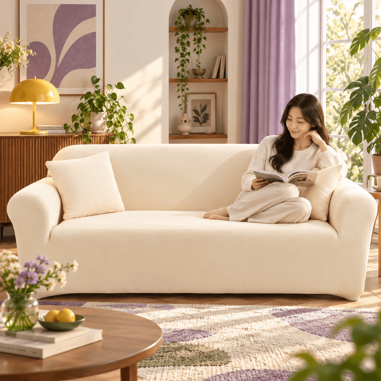 사계절 먼지없는 쇼파패드 고탄력 밀착핏 솔리드 쇼파커버
